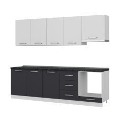 Minar 260 Cm Mutfak Dolabı Beyaz Antrasit 260-A8