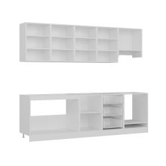 Minar 260 Cm Mutfak Dolabı Beyaz Antrasit 260-A8