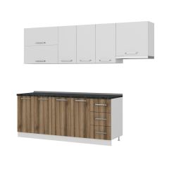 Minar 260 Cm Mutfak Dolabı Beyaz Dore 260-D4