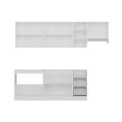 Minar 260 Cm Mutfak Dolabı Beyaz Dore 260-D4