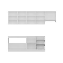 Minar 260 Cm Mutfak Dolabı Beyaz Dore 260-D7