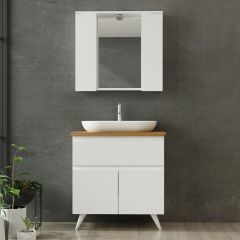 Nika Banyo Dolabı 85Cm Ay2K1Ç+2K1A+Tzg Beyaz