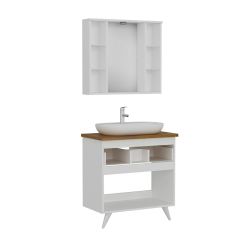 Nika Banyo Dolabı 85Cm Ay2K1Ç+2K1A+Tzg Beyaz