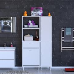Modilayn Kirli Çamaşır Dolabı Banyo Dolabı Çok Amaçlı Dolap