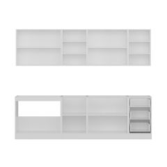 Minar 265 Cm Mutfak Dolabı Beyaz Antrasit 265-A1