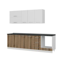 Minar 265 Cm Mutfak Dolabı Beyaz Dore 265-D6