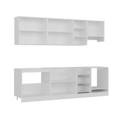 Minar 265 Cm Mutfak Dolabı Beyaz Dore 265-D8