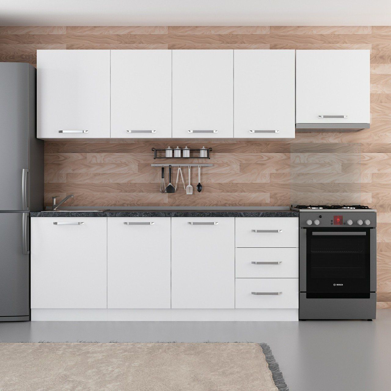 Minar 270 Cm Mutfak Dolabı Beyaz 270-B4