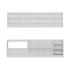 Minar 270 Cm Mutfak Dolabı Beyaz Antrasit 270-A2