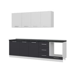 Minar 270 Cm Mutfak Dolabı Beyaz Antrasit 270-A3