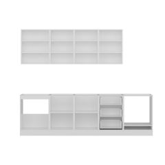 Minar 270 Cm Mutfak Dolabı Beyaz Antrasit 270-A3