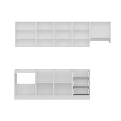 Minar 270 Cm Mutfak Dolabı Beyaz Antrasit 270-A4