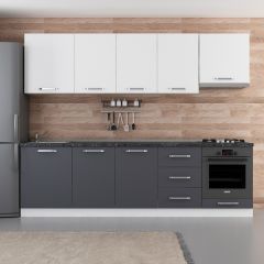 Minar 270 Cm Mutfak Dolabı Beyaz Antrasit 270-A5