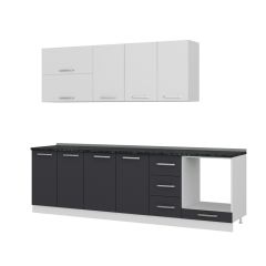 Minar 270 Cm Mutfak Dolabı Beyaz Antrasit 270-A6