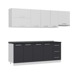 Minar 270 Cm Mutfak Dolabı Beyaz Antrasit 270-A7