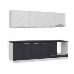 Minar 270 Cm Mutfak Dolabı Beyaz Antrasit 270-A8