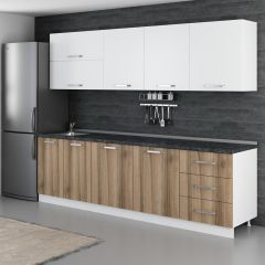 Minar 270 Cm Mutfak Dolabı Beyaz Dore 270-D1