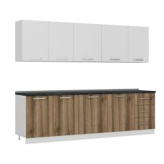 Minar 270 Cm Mutfak Dolabı Beyaz Dore 270-D2