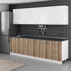 Minar 270 Cm Mutfak Dolabı Beyaz Dore 270-D2