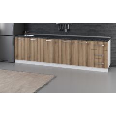 Minar 290 Cm Mutfak Dolabı Beyaz Dore 290-D1-Alt Modül