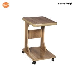 Eliusta %100 Mdf Tekerlekli C Yan Sehpa Koltuk Yanı Sehpa