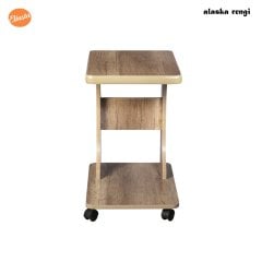 Eliusta %100 Mdf Tekerlekli C Yan Sehpa Koltuk Yanı Sehpa