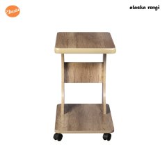 Eliusta %100 Mdf Tekerlekli C Yan Sehpa Koltuk Yanı Sehpa