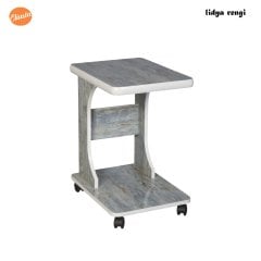 Eliusta %100 Mdf Tekerlekli C Yan Sehpa Koltuk Yanı Sehpa