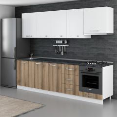 Minar 270 Cm Mutfak Dolabı Beyaz Dore 270-D5