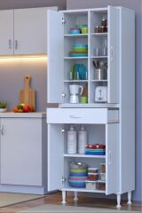 Nexa Modüler Dolap 70 Cm Banyo/Mutfak Dolabı Extra Kullanım Alanlı 70x173x32,5 cm Beyaz Dolap