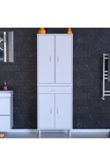Nexa Modüler Dolap 70 Cm Banyo/Mutfak Dolabı Extra Kullanım Alanlı 70x173x32,5 cm Beyaz Dolap