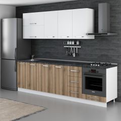 Minar 270 Cm Mutfak Dolabı Beyaz Dore 270-D6