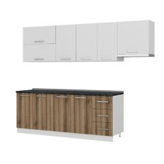 Minar 270 Cm Mutfak Dolabı Beyaz Dore 270-D7