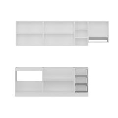 Minar 270 Cm Mutfak Dolabı Beyaz Dore 270-D7