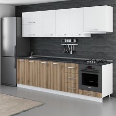 Minar 270 Cm Mutfak Dolabı Beyaz Dore 270-D8