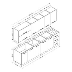Minar 275 Cm Mutfak Dolabı Beyaz 275-B2