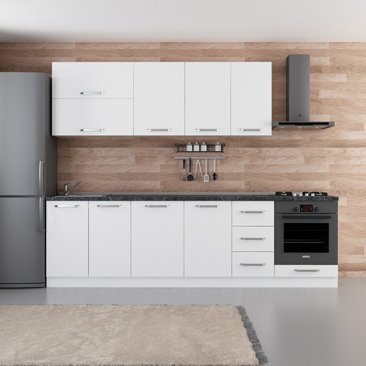 Minar 275 Cm Mutfak Dolabı Beyaz 275-B3