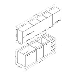 Minar 275 Cm Mutfak Dolabı Beyaz 275-B4