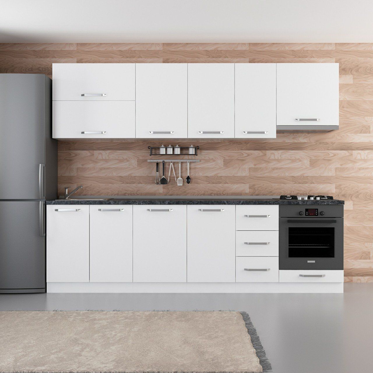 Minar 275 Cm Mutfak Dolabı Beyaz 275-B5