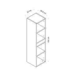 Minar Banyo Dolabı Boy Dolap Beyaz