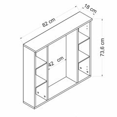 Minar Banyo Dolabı Üst 85Cm 2K1A Beyaz