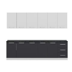 Minar 275 Cm Mutfak Dolabı Beyaz Antrasit 275-A1