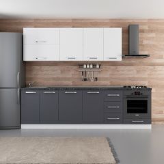 Minar 275 Cm Mutfak Dolabı Beyaz Antrasit 275-A3