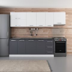 Minar 275 Cm Mutfak Dolabı Beyaz Antrasit 275-A4