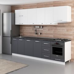 Minar 275 Cm Mutfak Dolabı Beyaz Antrasit 275-A5