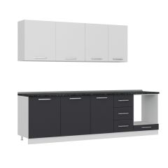 Minar 275 Cm Mutfak Dolabı Beyaz Antrasit 275-A6