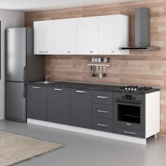 Minar 275 Cm Mutfak Dolabı Beyaz Antrasit 275-A6