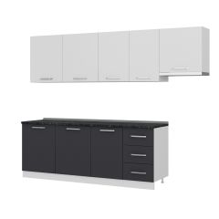 Minar 275 Cm Mutfak Dolabı Beyaz Antrasit 275-A7