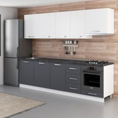 Minar 275 Cm Mutfak Dolabı Beyaz Antrasit 275-A8