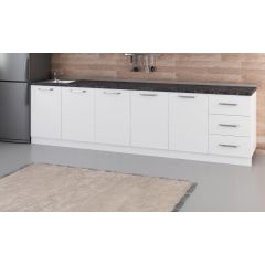 Minar 300 Cm Mutfak Dolabı Beyaz 300-B2-Alt Modül